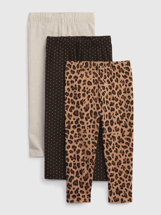 Toddler Organic Cotton Mix and Match Leggings (3-Pack) - leopard print