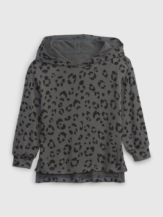 Toddler Softspun Pullover Hoodie - leopard print gray