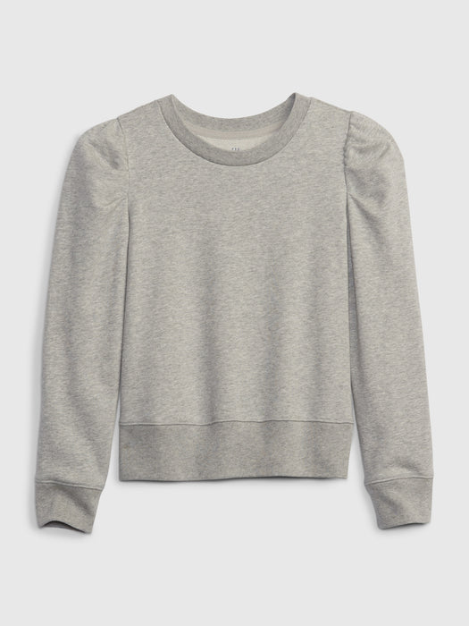 Kids Puff Sleeve Sweatshirt - heather grey