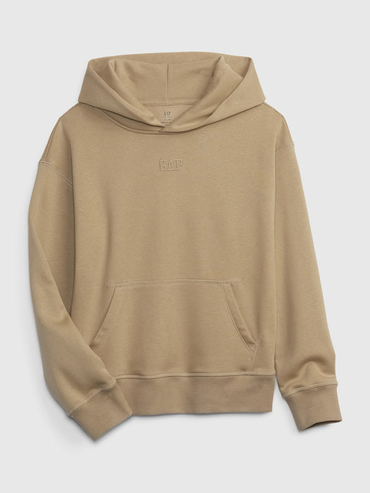 Kids Gap Logo Pullover Hoodie - khaki