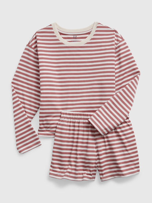 Kids 100% Recycled Stripe PJ Shorts Set