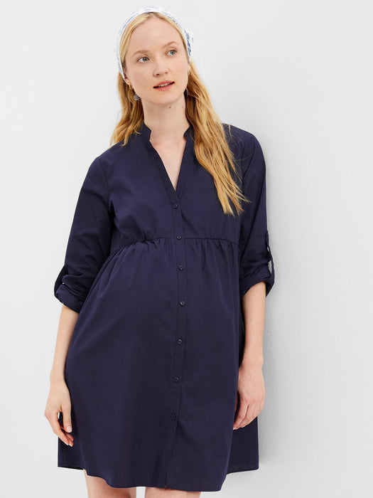 Maternity Button-Down Shirtdress