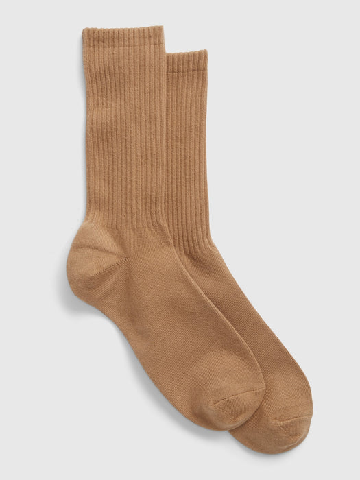 Organic Cotton Crew Socks - holiday cocoa