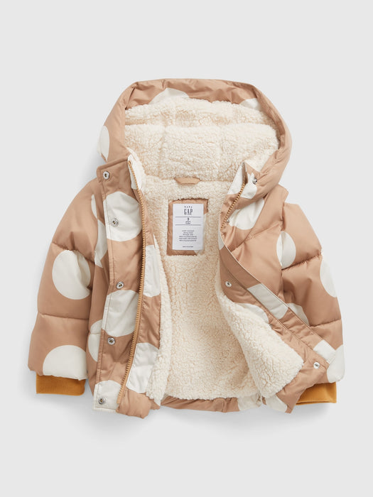 Toddler Sherpa-Lined Puffer Jacket - deerfield brown