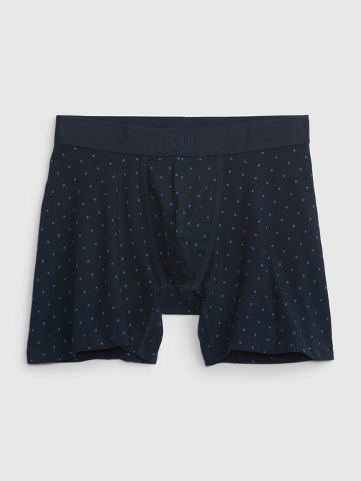 5" Print Boxer Briefs - tonal blue dot