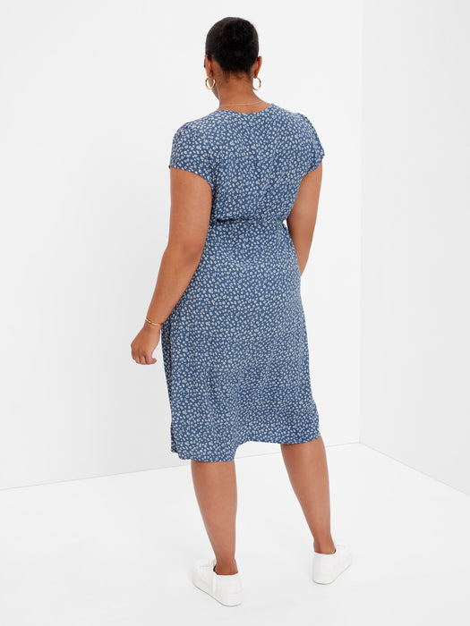 LENZING&#153 ECOVERO&#153 Midi Wrap Dress