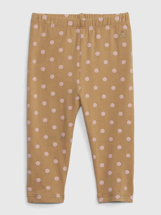 Baby Organic Cotton Mix and Match Printed Leggings - pink dot