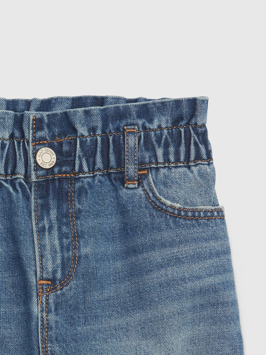 Toddler Ruffle Denim Skirt with Washwell - medium wash