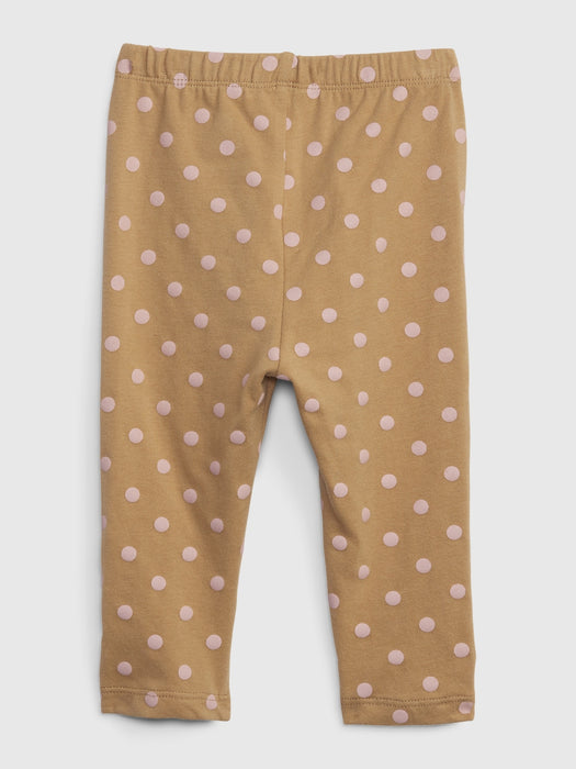 Baby Organic Cotton Mix and Match Printed Leggings - pink dot