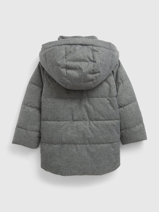 Toddler Sherpa-Lined Puffer Jacket - heather grey