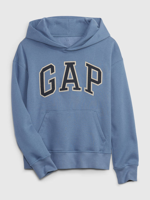 Kids Gap Arch Logo Hoodie - bainbridge blue