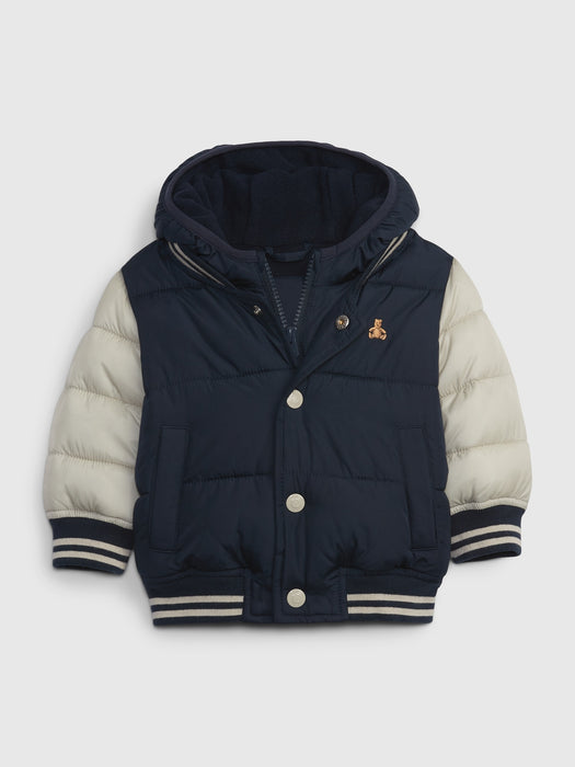 Baby Varsity Puffer Jacket - blue galaxy