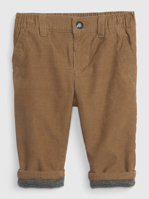 Baby Jersey-Lined Corduroy Pants - mission tan