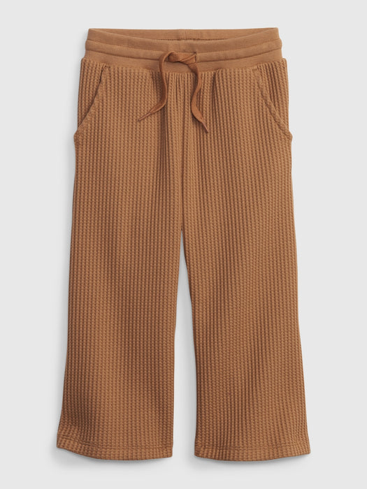 Toddler Waffle Pants - holiday brown