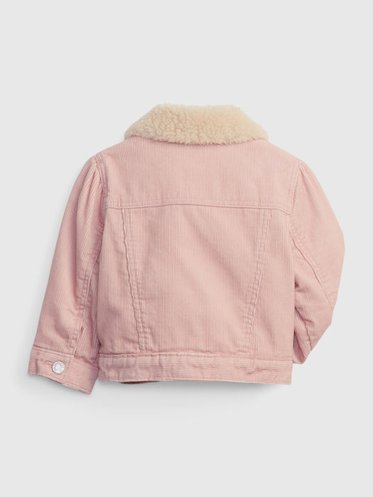 Baby Sherpa-Lined Corduroy Jacket - pink standard