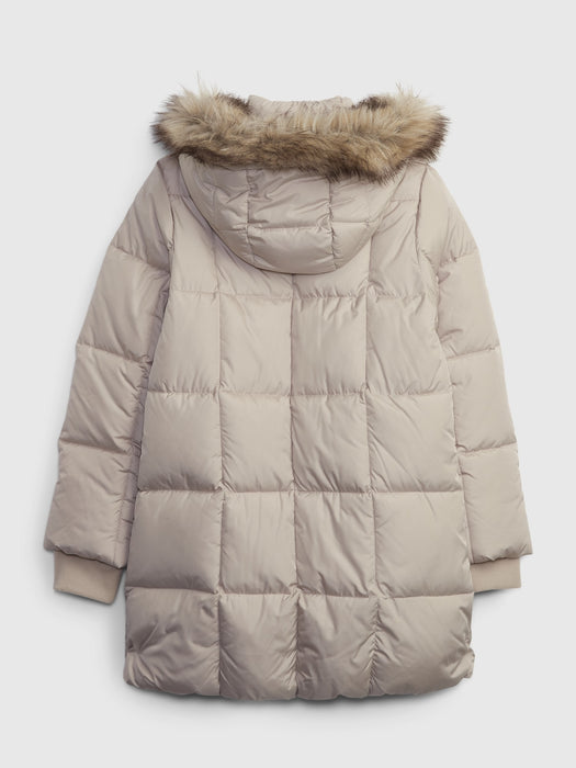 Kids Heavy Weight Parka Jacket - beige