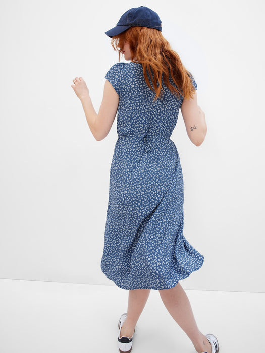 LENZING&#153 ECOVERO&#153 Midi Wrap Dress