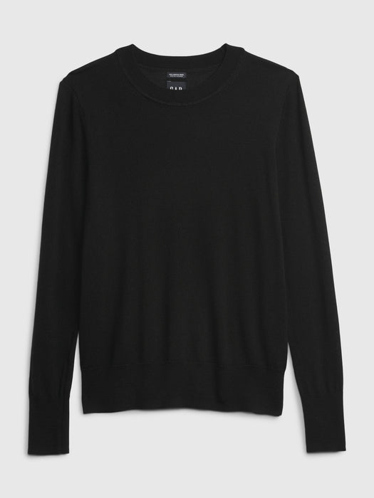 Merino Crewneck Sweater - true black