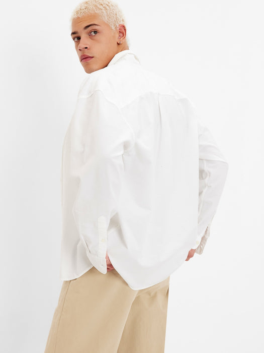 Oversized Oxford Shirt with In-Conversion Cotton