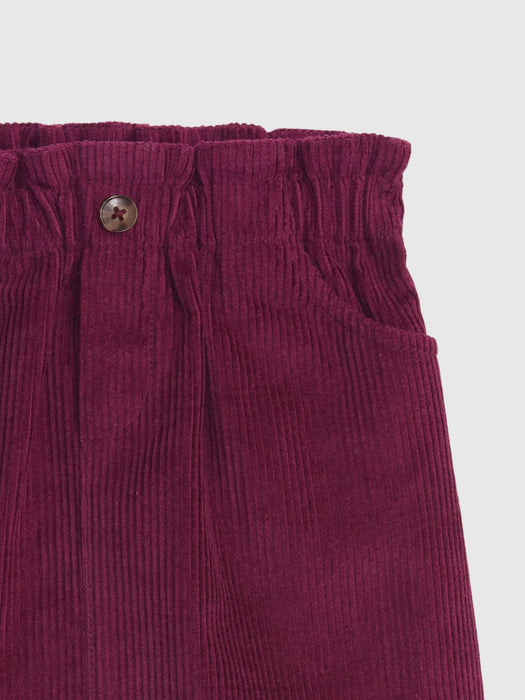 Toddler Ruffle Corduroy Skirt - huckleberry red