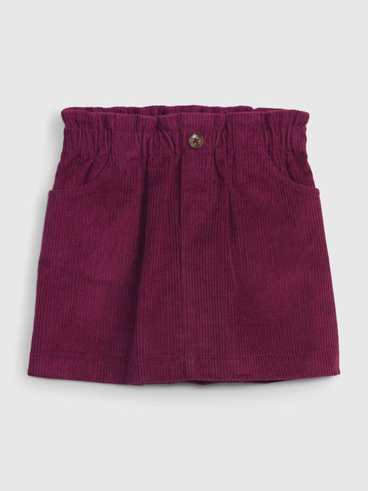 Toddler Ruffle Corduroy Skirt - huckleberry red