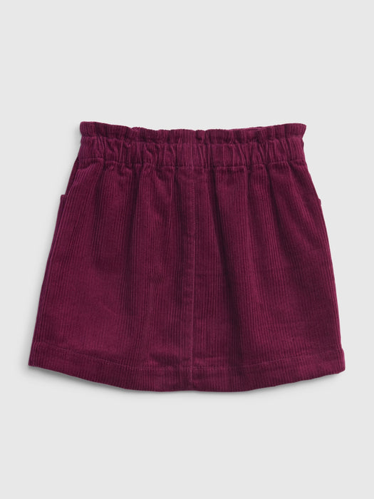 Toddler Ruffle Corduroy Skirt - huckleberry red