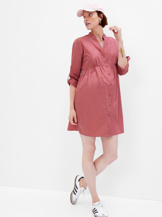 Maternity Button-Down Shirtdress