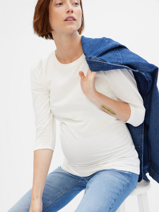 Maternity Puff Sleeve T-Shirt