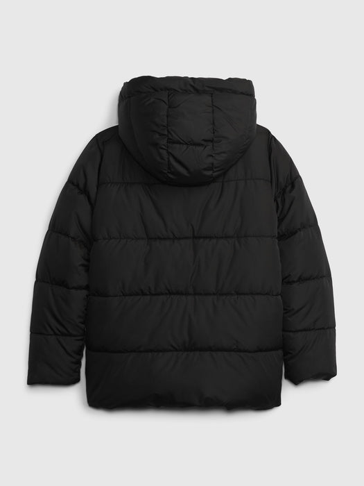 Kids Sherpa-Lined Puffer Jacket - true black