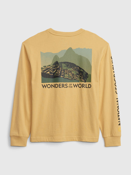 GapKids &#124 National Geographic 100% Organic Cotton Wonders of the World Graphic T-Shirt