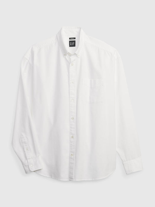 Oversized Oxford Shirt with In-Conversion Cotton