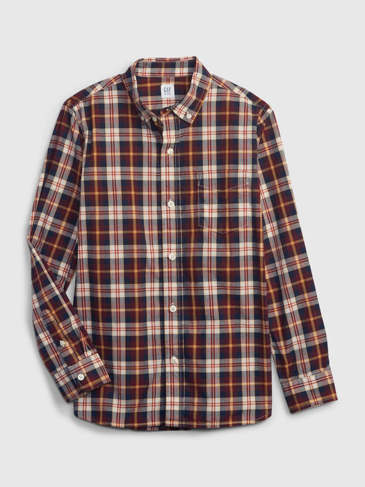 Kids Plaid Poplin Shirt