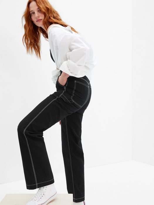 High Rise '90s Loose Carpenter Pants with Washwell