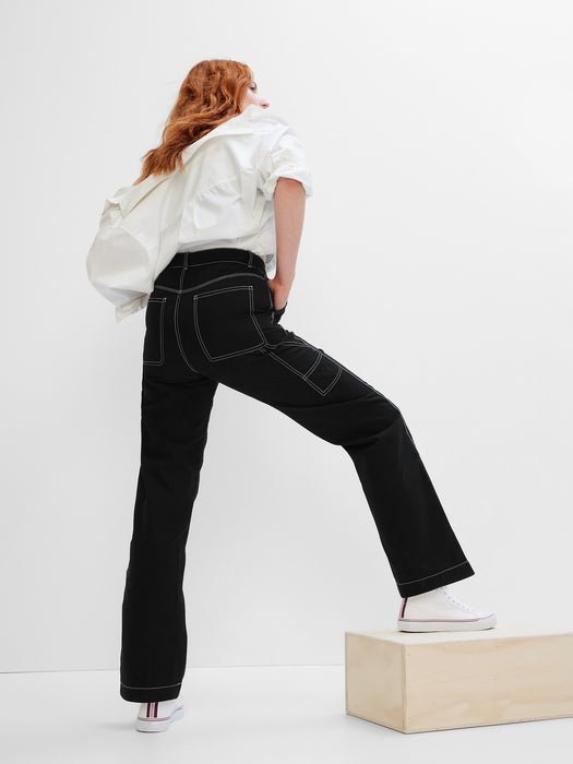 High Rise '90s Loose Carpenter Pants with Washwell