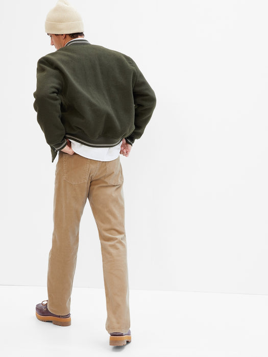 '90s Original Straight Fit Corduroy Pants with Washwell - khaki