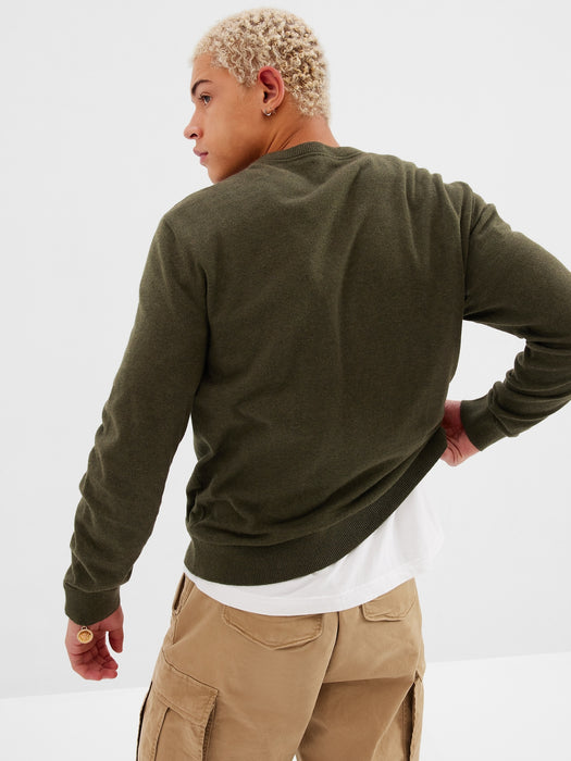 Mainstay V-Neck Sweater - mistletoe