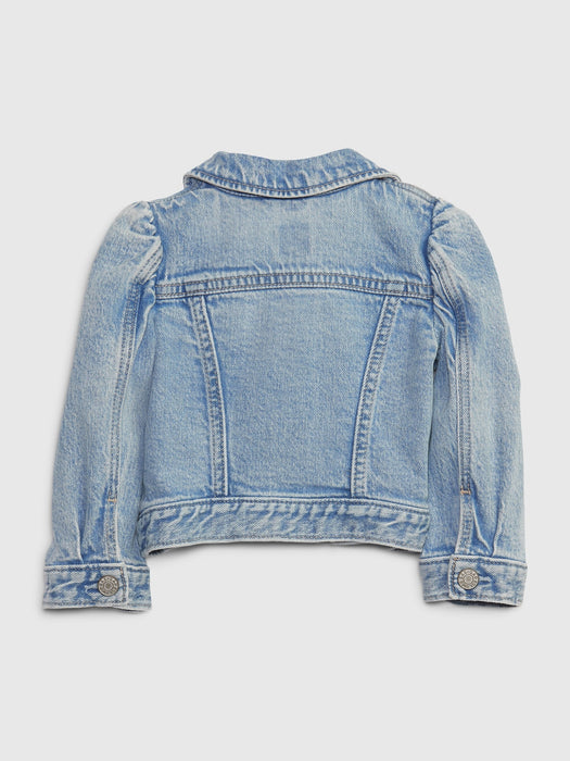 Baby Organic Cotton Puff Denim Jacket with Washwell