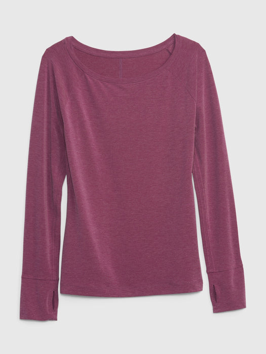 GapFit Breathe Boatneck T-Shirt - huckleberry purple