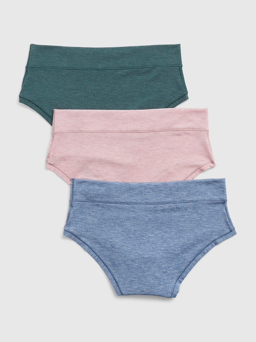 Breathe High Rise Thong (3-Pack) - june bug green, cavan rose pink, & bainbridge blue