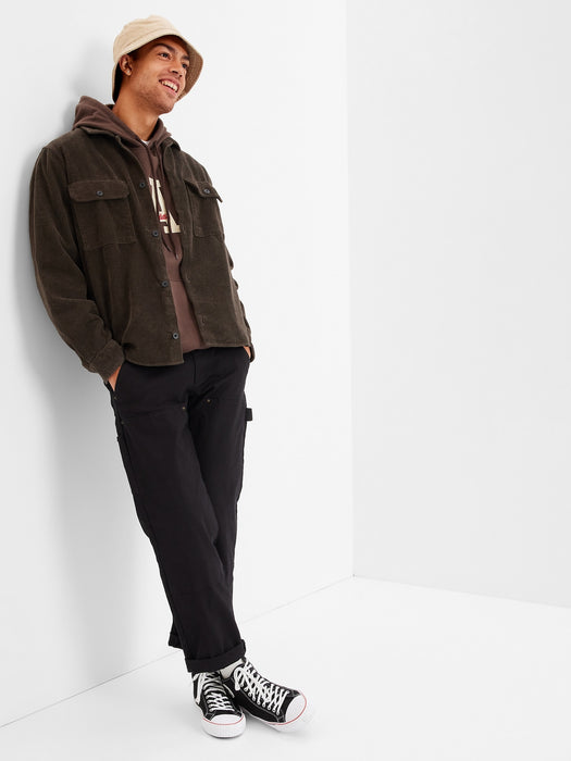 Corduroy Overshirt - brown noir