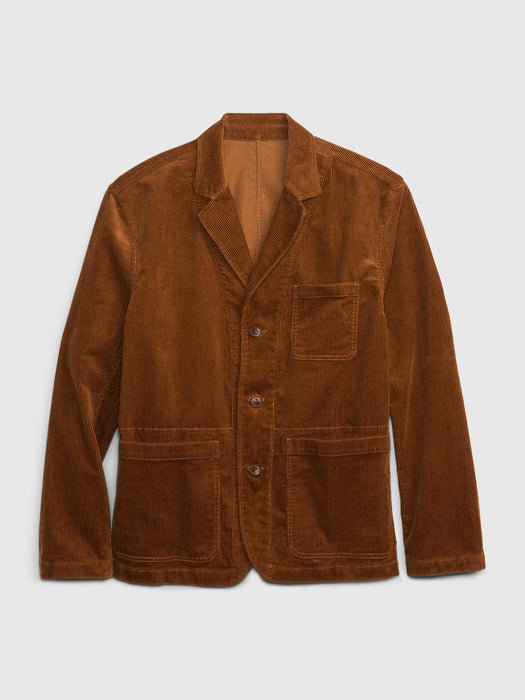 Corduroy Chore Blazer - bright brown