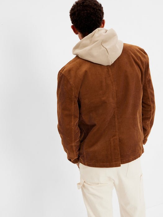 Corduroy Chore Blazer - bright brown