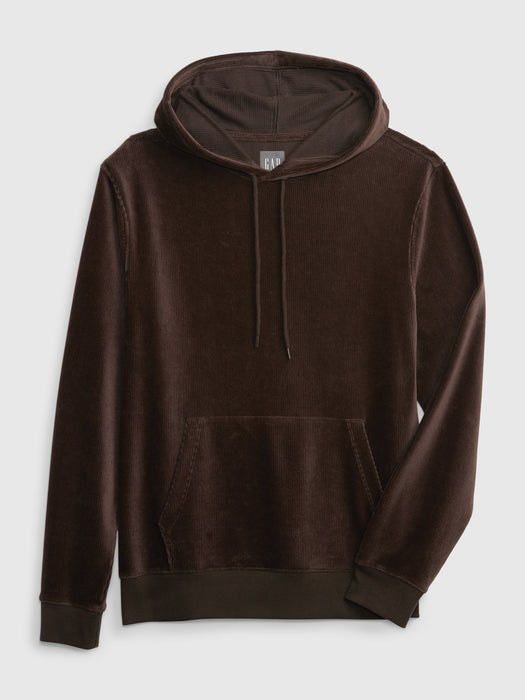 Corduroy Hoodie - brown noir