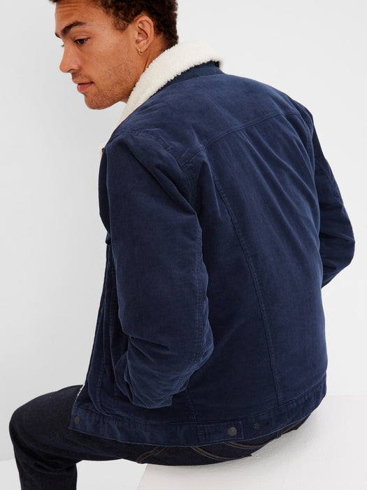 Icon Corduroy Sherpa Jacket - night shadow