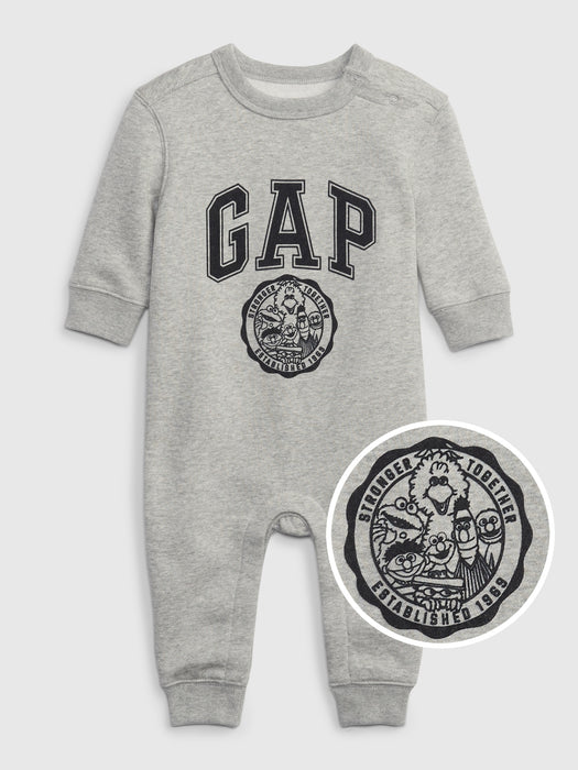 babyGap &#124 Sesame Street Graphic Footless One-Piece - light heather gray