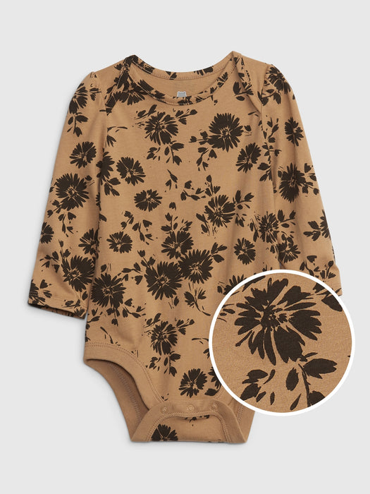 Baby 100% Organic Cotton Mix and Match Printed Bodysuit - deerfield brown