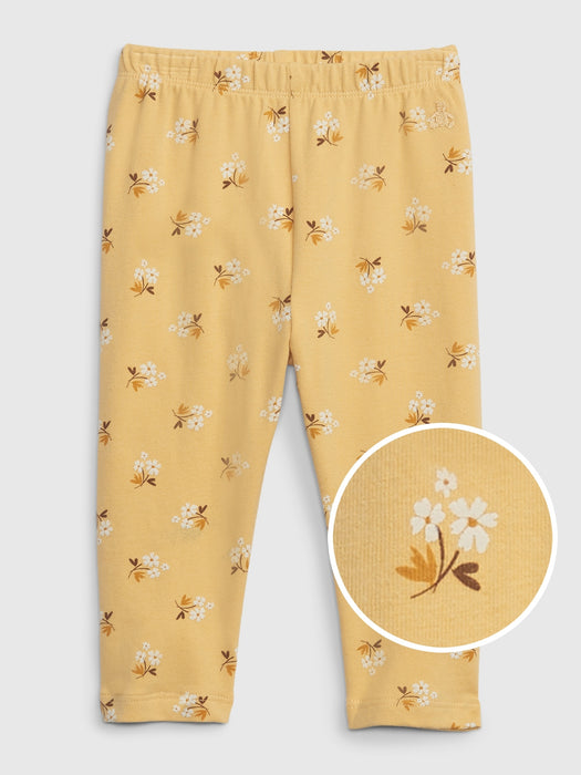 Baby Organic Cotton Mix and Match Printed Leggings - french almond