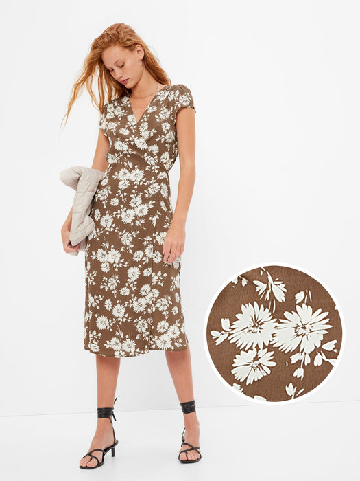 LENZING&#153 ECOVERO&#153 Midi Wrap Dress