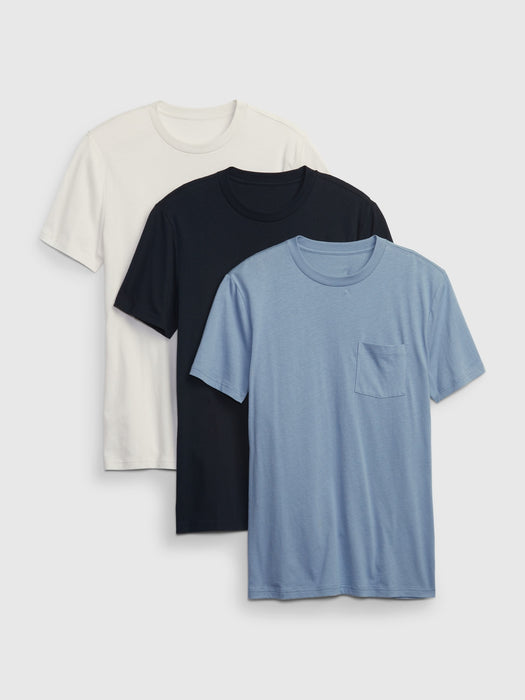 100% Organic Cotton Pocket T-Shirt (3-Pack) - multi 1