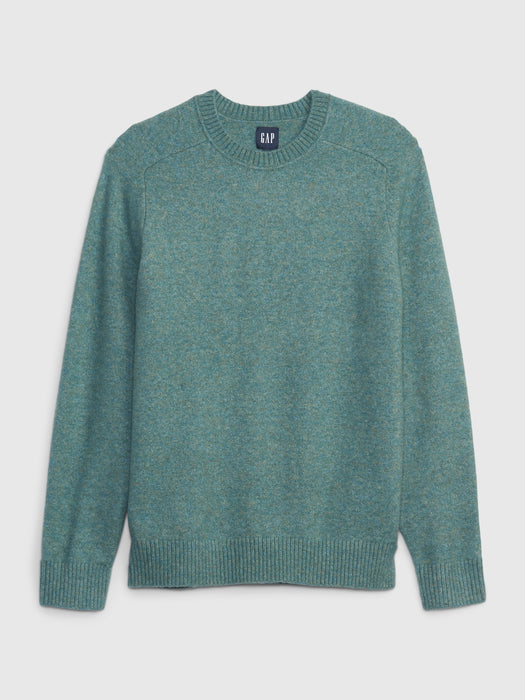 Recycled Crewneck Sweater - aqua heather